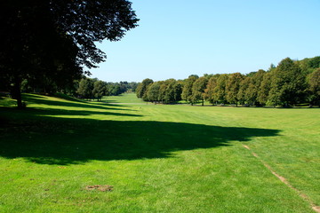 Panorama aus dem Westpark in München in Bayern