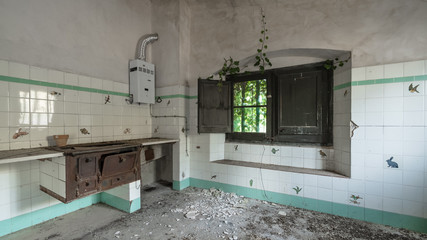 Old kitchen of an abandoned house