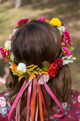 Naklejka premium event party wedding kid youth hair tiara flower elegant luxury