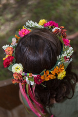 Naklejka premium event party wedding kid youth hair tiara flower elegant luxury