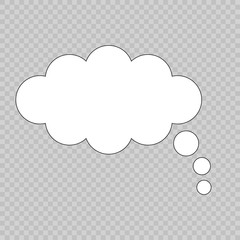 Cartoon cloud bubble speech