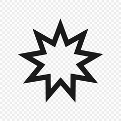symbol of Bahai Faith isolated