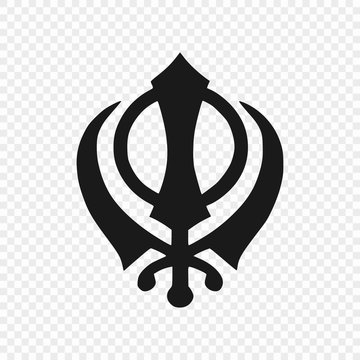 symbol of sikhism isolated