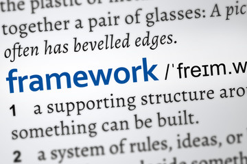 Dictionary definition of the word framework