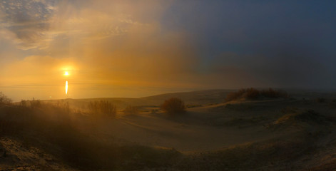 Dune Efa. Bay and sunrise