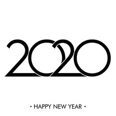 Happy New Year 2020 Text Design