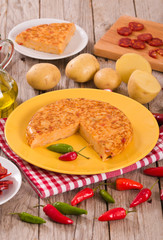 Spanish omelette. 