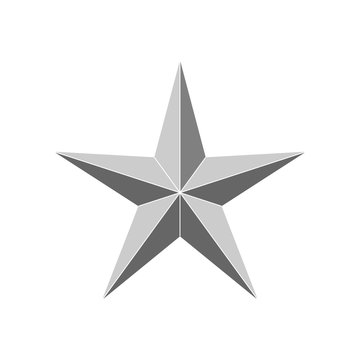 3d beveled star