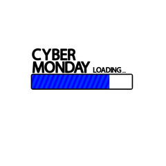 Cyber Monday Sale, progress loading bar design template, vector illustration