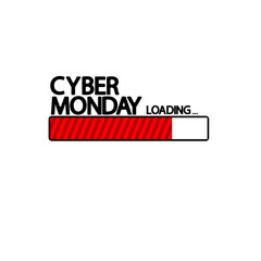 Cyber Monday Sale, progress loading bar design template, vector illustration
