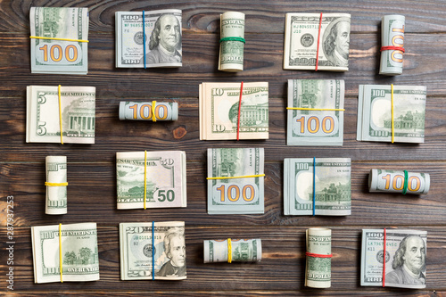 Background With Money American Hundred Dollar Bills With Copy