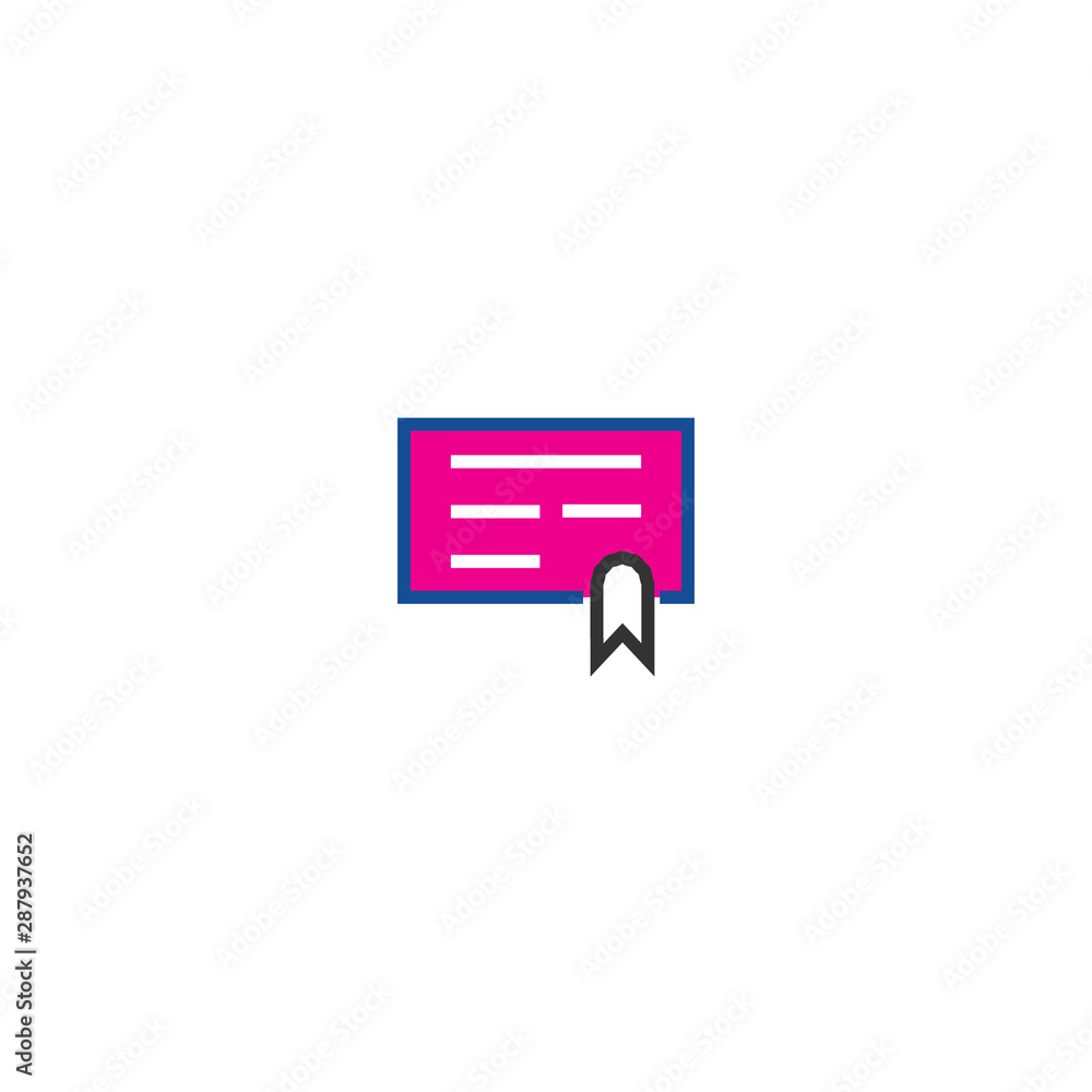 Poster abstract certificate line icon for web design. isolated abstract vector illustration. outline stroke