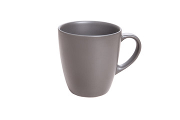 Mug Mock up. Gray Mug on white.