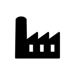 factory building flat icon trendy