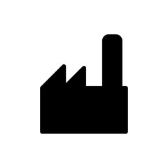 factory building flat icon trendy