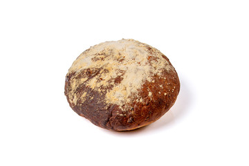 Whole wheat bread isolated on white background