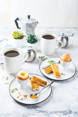 Soft boiled egg for breakfast