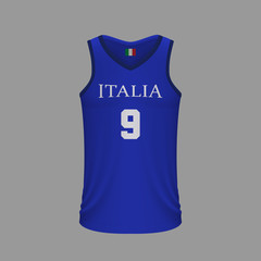 Realistic basketball shirt