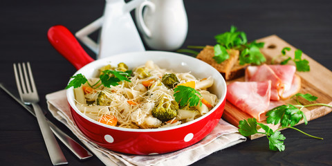 Vegetables with paste