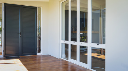 Empty porch with doors at home