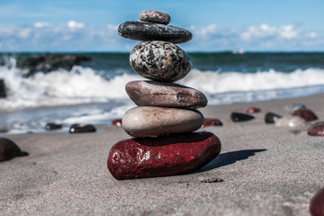 sea stones on the beach. ocean stones on the beach