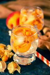 homemade peach sangria