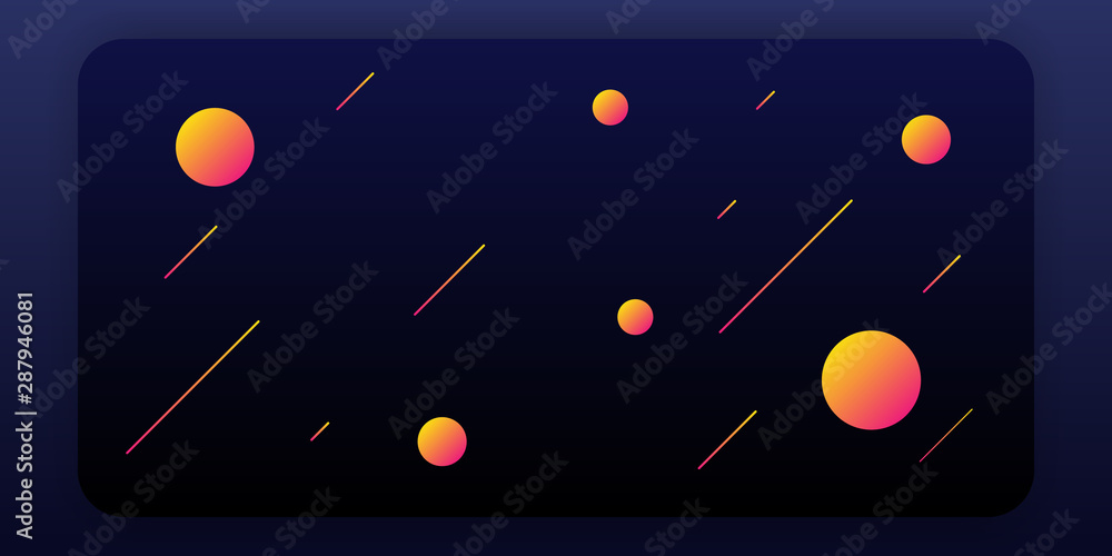 Poster background with abstract gradient spheres - creative vector template