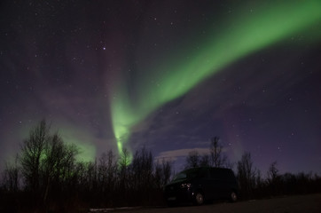 Northern lights (Aurora Borealis) near Tromsø, Norway