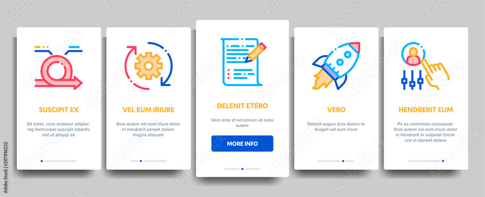 Poster scrum agile vector onboarding mobile app page screen. illustrations