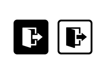 Fototapeta premium exit icon vector