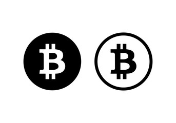 Bitcoin icon vector