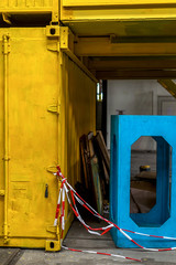 Amsterdam, Netherlands - July 30, 2014: Images of workshops and ateliers in Kunststad or the City of Art in NSDM Wharf on the banks of the River IJ in Amsterdam Noord