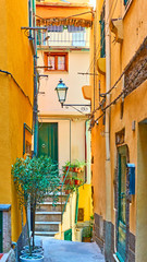 Picturesque street in Vernazza town