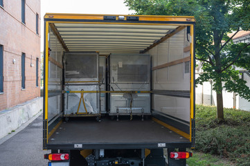Ladefläche eines LKW eines Paketdienstes