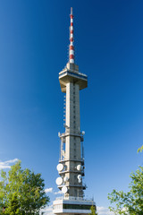 Obraz premium Television tower on a Kopitoto hill in Vitosha mountain near Sofia, Bulgaria