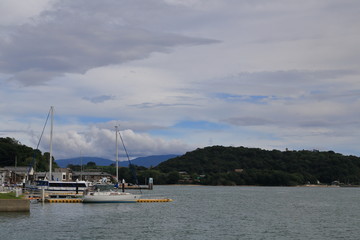 Fototapeta na wymiar Ushimado harbor in Okayama,Japan