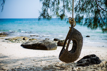 Fototapeta premium Beautiful beach and tropical sea with blue sky at Koh Kood Thailand