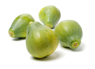 Papaya fruit isolated on a white background