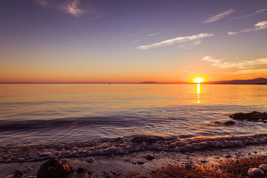 Sunset Beach in Torrox Costa, Andalusia