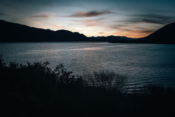 sunset over lake Bariloche