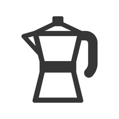 Geyser Coffee Maker Pot Icon on White Background. Vector