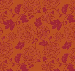 wedding card design, paisley floral pattern , India	