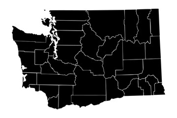 Map US capital city Washington with district