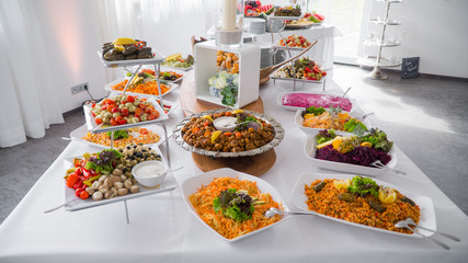 Buffet food, catering food party at restaurant