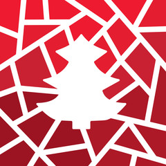 geometric christmas tree- vector illustration