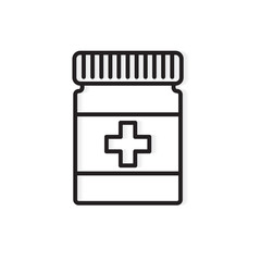 medicine bottle icon- vector illustration