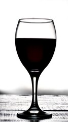  Wine glass, white background