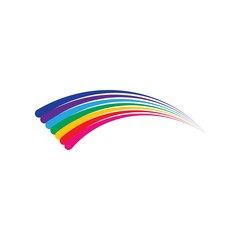 Rainbow logo template vector icon design