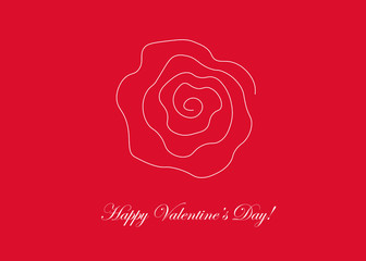 Valentines day background roses, vector illustration