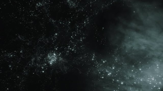 Traveling through star fields in deep space (Loop).